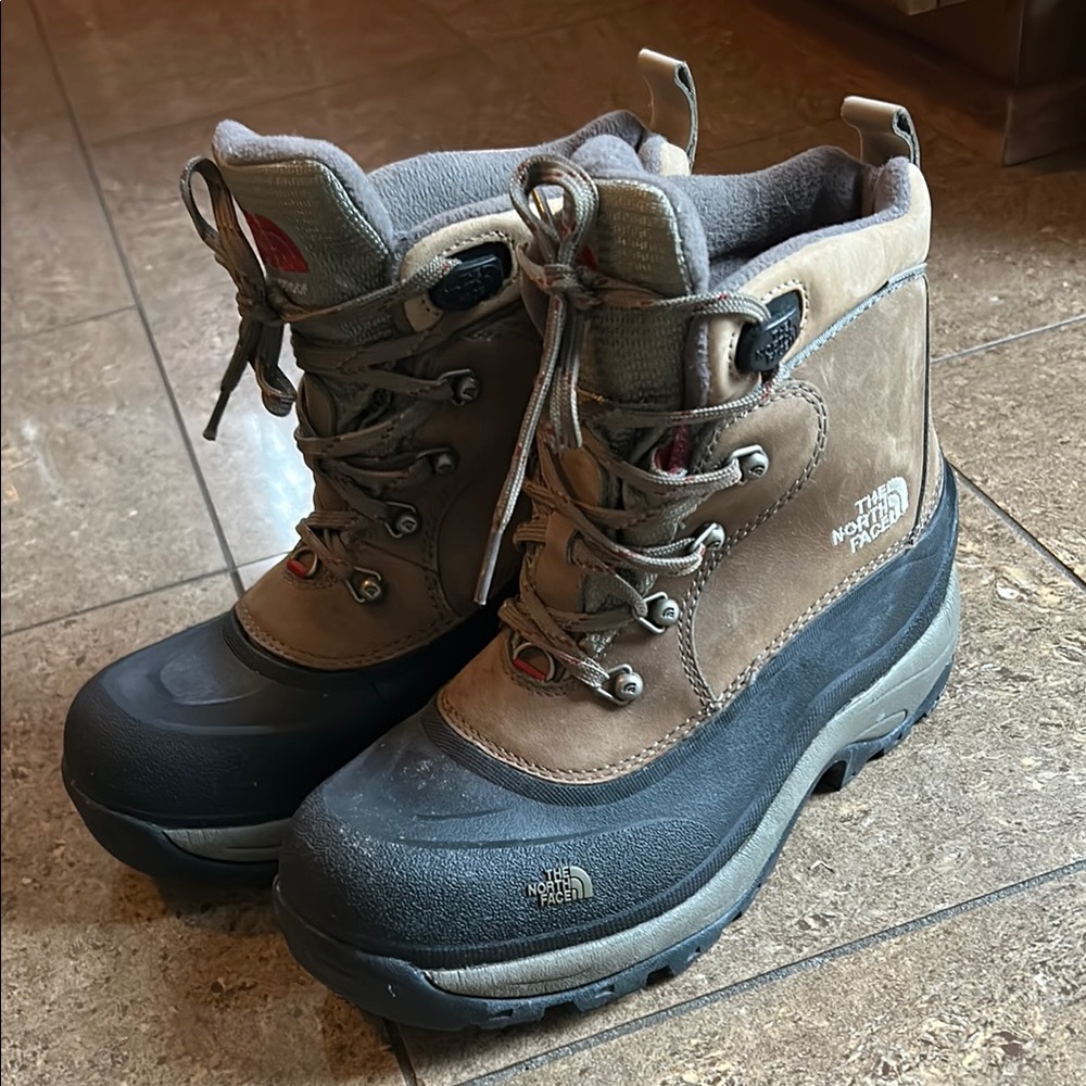 The North Face Brown and Black Insulted Winter Boots - Size 7